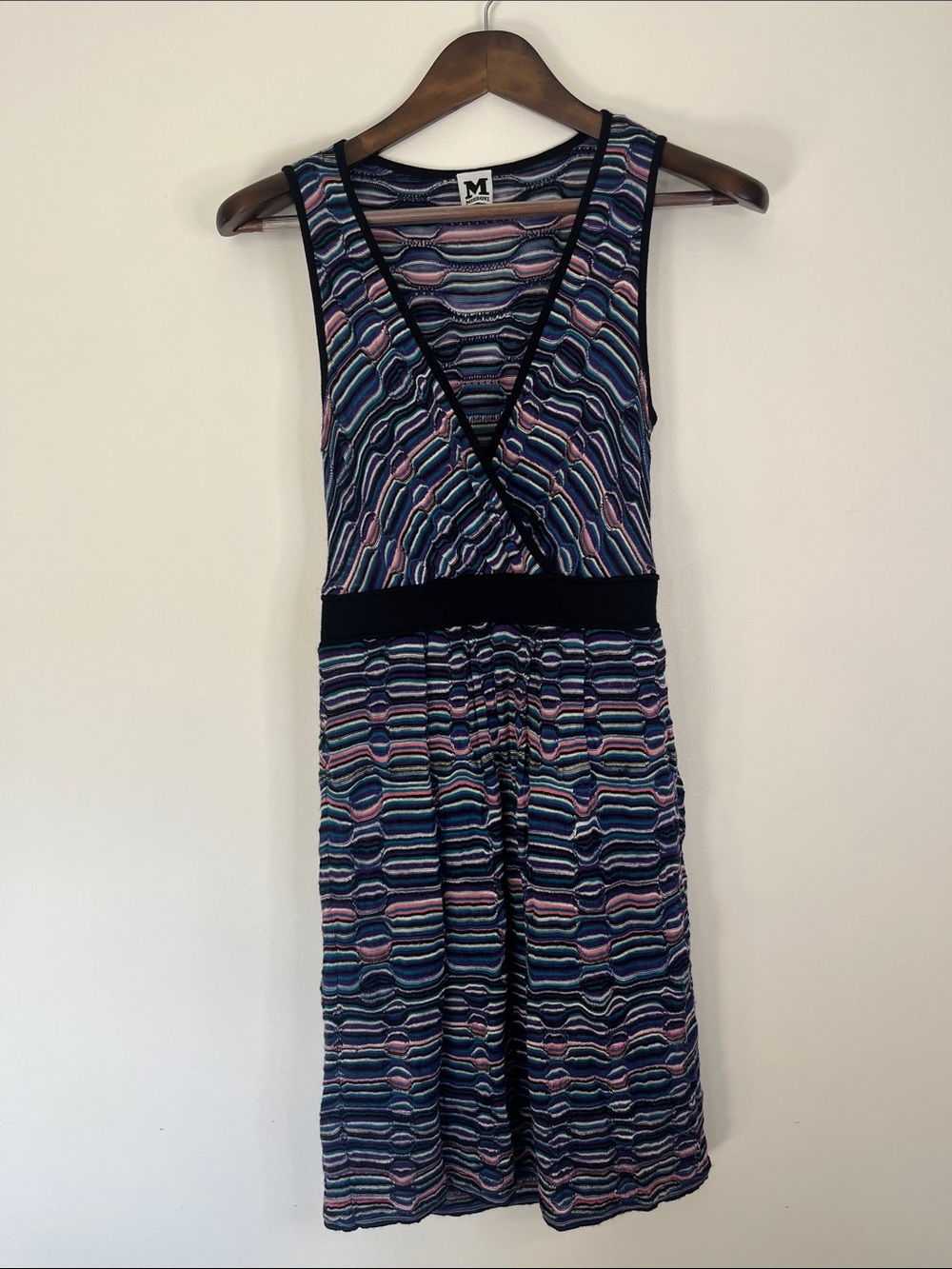 Missoni Abstract Midi Dress in Blue & Purple Size
